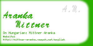aranka mittner business card